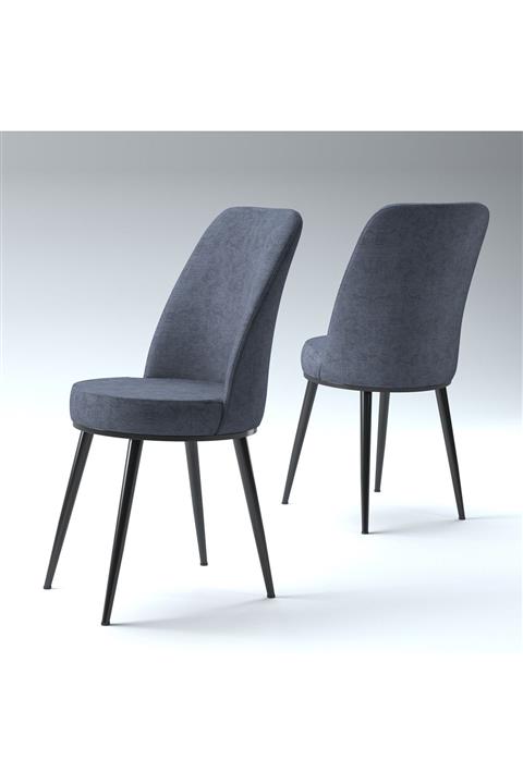 GÜVEN HOME DEKORASYON Gri 4 Adet Gold Serisi (oval) Mutfak Sandalyesi