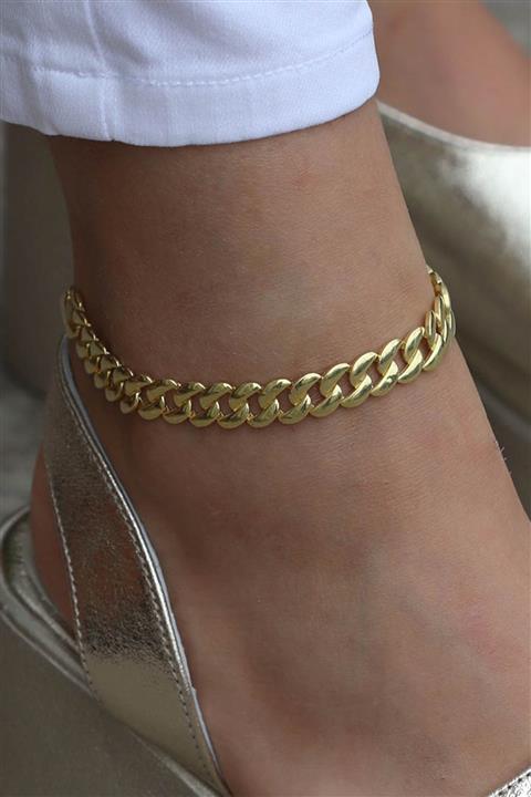 Necati Gün Gurmet Model Gold Kaplama 925 Ayar Gümüş Halhal