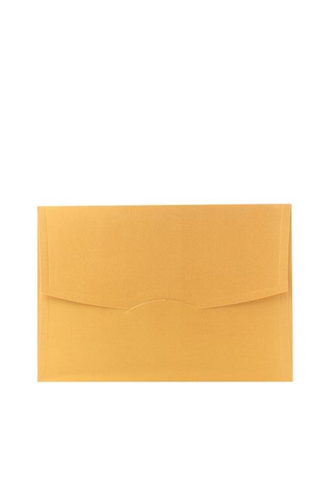 Ege 16x23 cm Metalik Altın 250 gr Lüks Davetiye Zarfı - 50 Adet