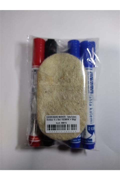 Südor Tahta Kalemi Doldur 4 Adet Silgi Set 1s2m1k