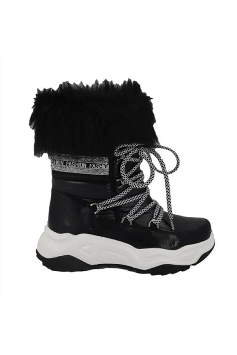 Venüs Kadın Siyah Rugan Kar Botu