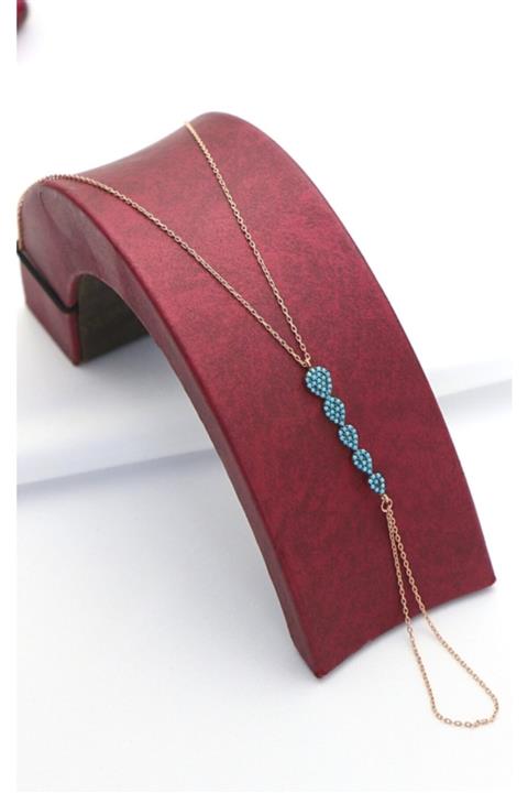 CAİSYA Turkuaz Taşlı Gümüş Şahmeran