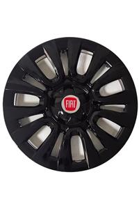 HMNL Fiat Linea 15'' Inç Piano Black Siyah Jant Kapağı 4 Adet Çelik Jant Görünümlü