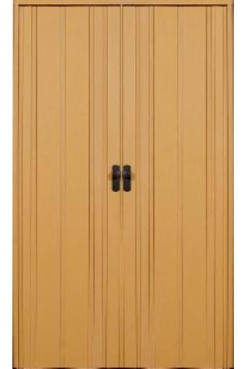 ERİKMANN Akordiyon Pvc Kapı - 222 X 220 Altınmeşe Camsız Çift Açılım