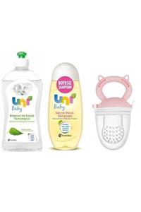 Uni Baby Paraben İçermeyen Temizleyici 500 ml Günlük Kullanıma Uygun Şampuan Meyve Süzgeci Pembe