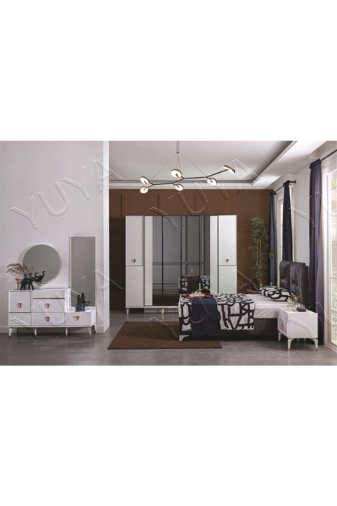 Çiftci Ticaret Beyaz Homeset Mercan Beyaz Mdf Kapaklı Yatak Odası Takımı