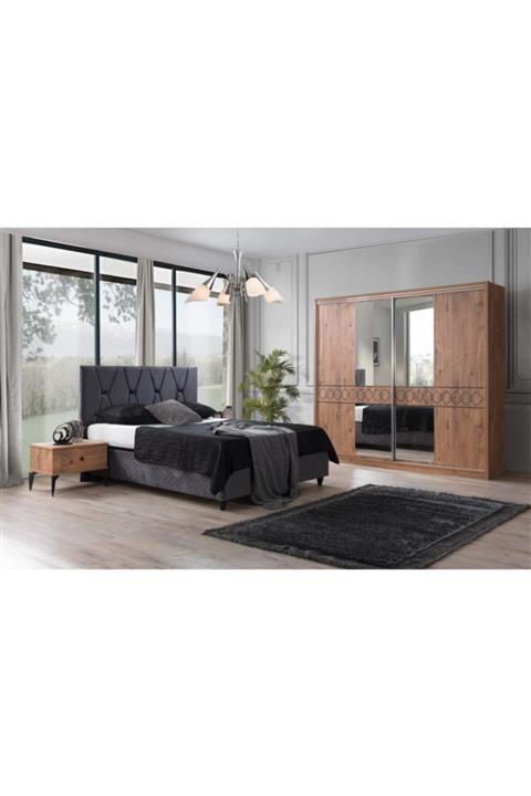 SİVAS GÖZDE MOBİLYA Karen Sürgülü Yatak Odası Takımı (yatak+baza Tam Set)