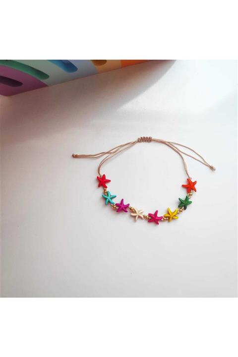 sema aksesuar Renkli Deniz Yıldızlı Halhal/bileklik