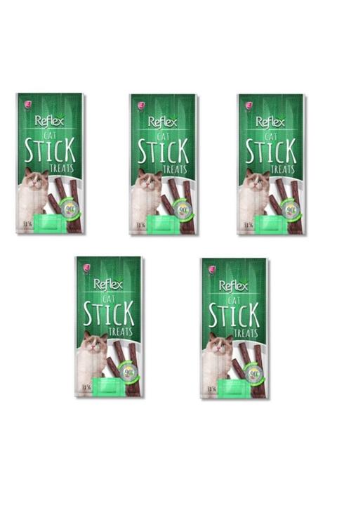Reflex Cat Stick Kuzu Etli Tahılsız Kedi Ödül Çubuğu 5 gr 3'lü 5 Adet