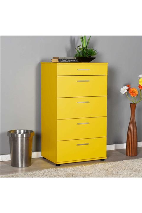 Adore Mobilya Adore Trendline 5 Çekmeceli Şifonyer Sfn-550-hh-1 Sarı