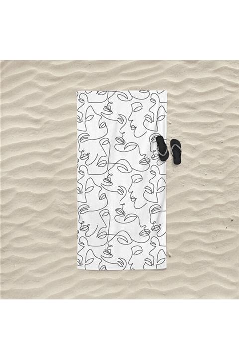 decoars Silüet Figürlü Özel Tasarım Plaj Havlusu