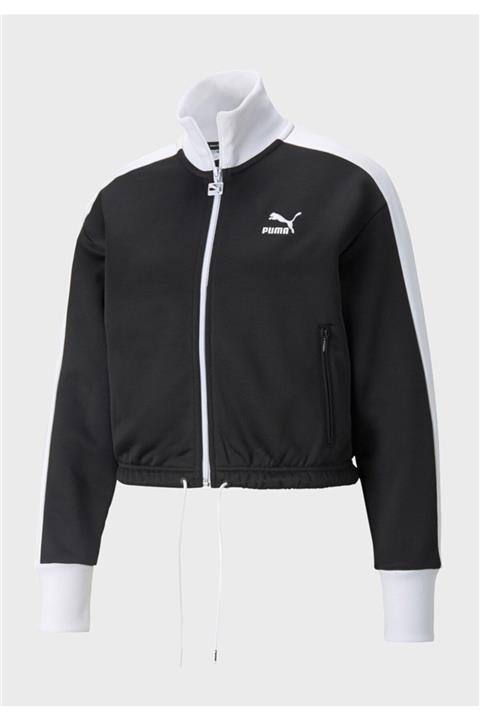 Puma Iconic T7 Crop Jacket Pt Kadın Siyah Sweatshirt - 53162301