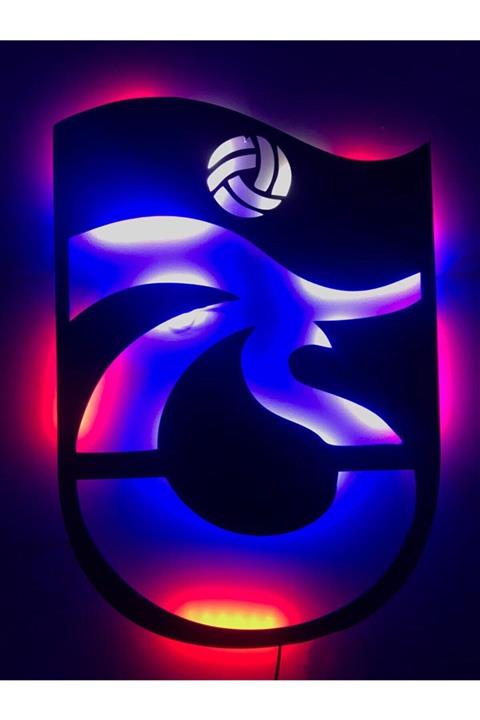 dekoraven Trabzon - Ledli - Siyah Ahşap Tablo - 55x38