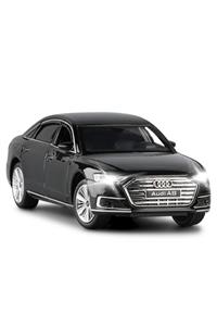 toysandmore Audi A8 Yeni Metal Model Araba Işık Ses Kapılar Kaput Bagaj Açılır