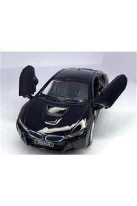 Kinsmart Bmw I8 - Çek Bırak 5inch. Lisanslı Model Araba, Oyuncak Araba 1:36 Siyah