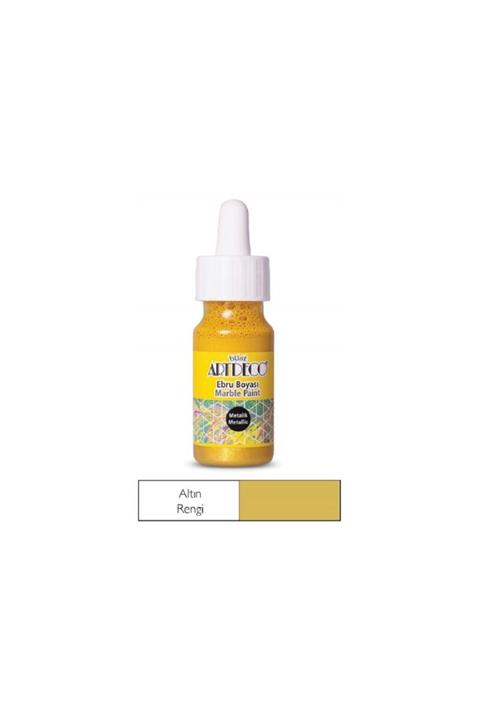 Artdeco 30 Ml Metalik Altın Ebru Boyası