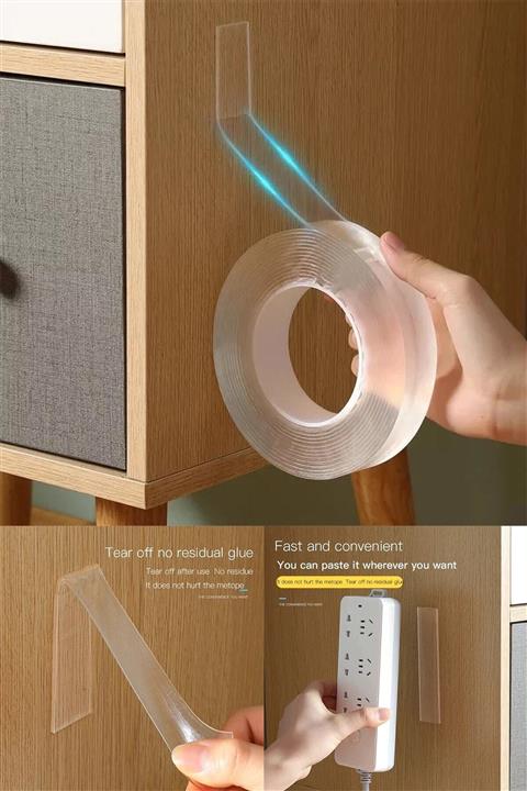 Vi Caro 6,5 Metre Yüksek Mukavemetli Çift Taraflı Doku Bandı Bant-nano Teknolojili-süper Güçlü Bant