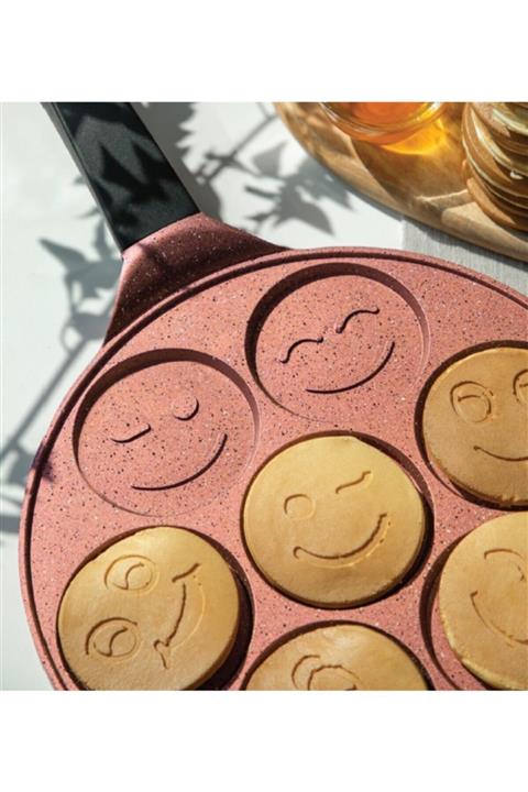 Nehir Döküm Smile Krep Pankek Tavası Rosegold 27cm