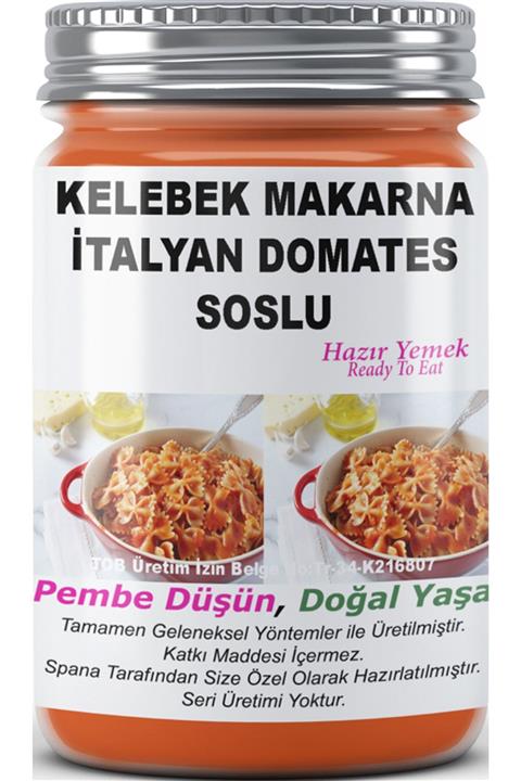 SPANA Kelebek Makarna Italyan Domates Soslu Ev Yapımı Katkısız 330gr