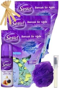 Sesu Killi Inci Boncuk Granül Sir El Ağdası 250gr 3'lü Set + Yağ + Spatula + Lif + Kalemparf