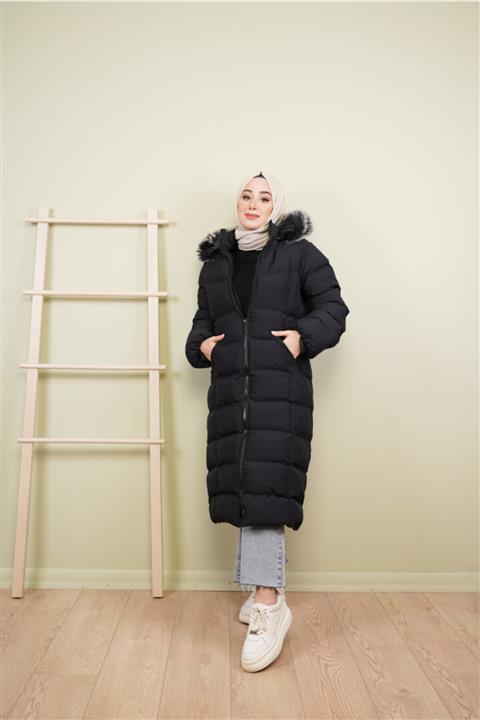 KAMİL KESKİN Şapkası Kürklü Şişme Mont