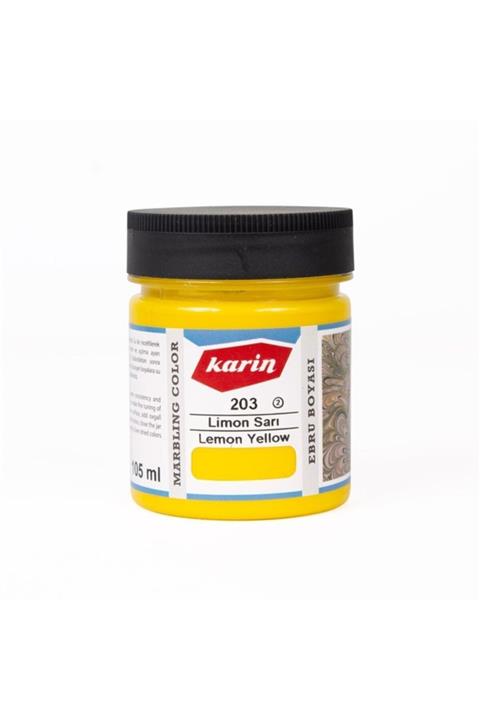 Karin Geleneksel Ebru Boyası 105ml N:203 Limon Sarı