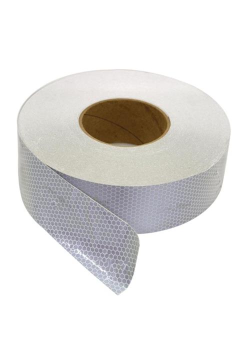 ZUBİZUBİ Reflektörlü Fosforlu Şerit Bant Ikaz Bandı-beyaz (5 Metre)