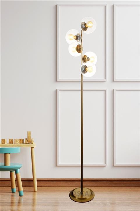 Taşcan Aydınlatma Modena 5 Li Eskitme Lambader-Şeffaf Camlı