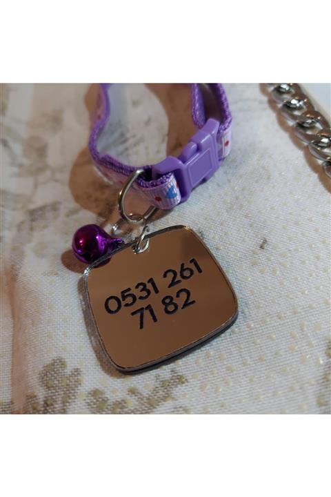 Aker Hediyelik Tasma Künye Bir Arada Kedi Için Özel Üretim