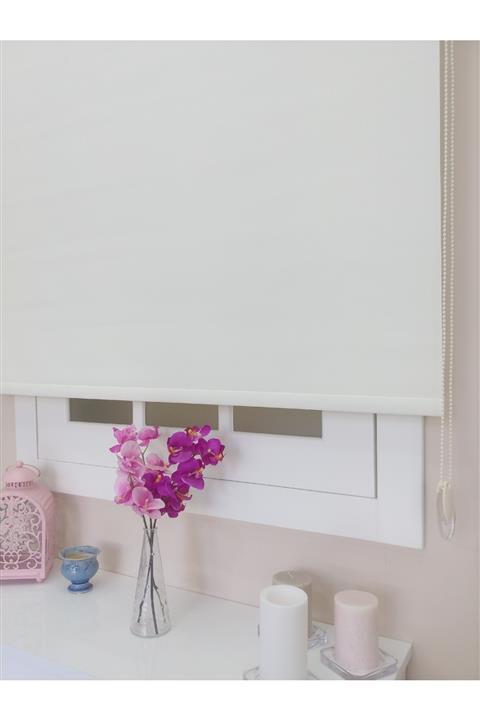 atölyeperde Kalın Mat Kumaş Krem(Ekru) Stor Perde