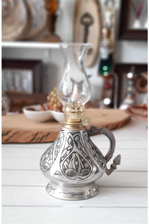 Hayal Dekorasyon Bakır Gaz Lambası, El Işlemesi Otantik Bakır Gaz Lambası