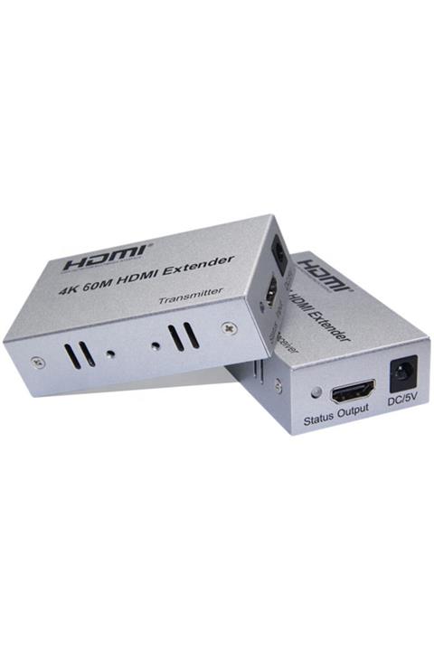 Gplus 4k60ex 60 Metre Hdmı Extender 4k Sinyal Güçlendirici Genişletici Tx Rx Transmitter Receiver