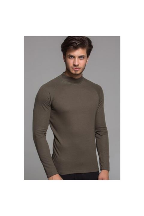 Toptanmagza Hzt1024 Balıkçı Yaka Fanila Haki M