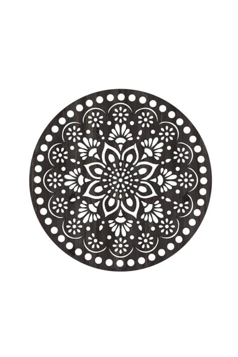 saray lazer Toptan Ahşap Makrome Çanta Tabanı Figür 35 - 30x30 - Rebab - 24 Adet