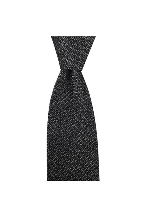 Brianze Armürlü Desen Gri Mendilli Kravat