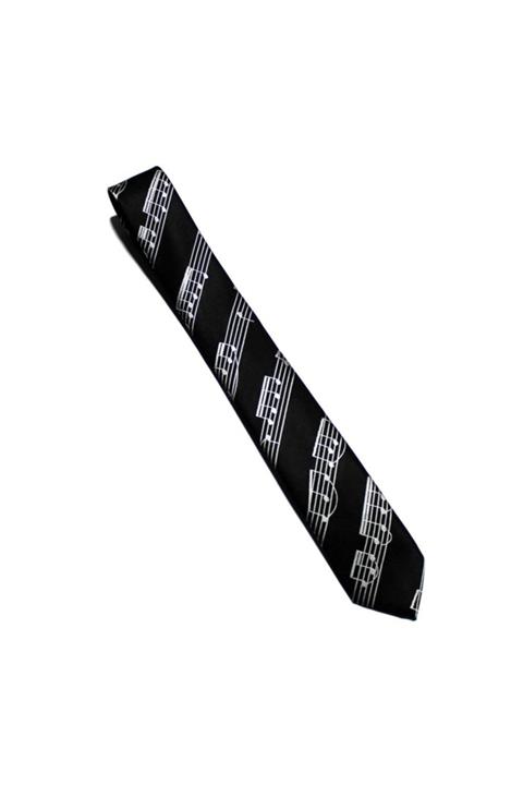 Herşey Nota Erkek Siyah Nota Müzik Kravat