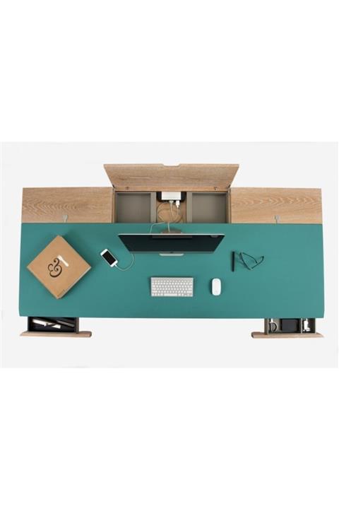 VERDE Picta 210 Masif Patina Meşe Turkuaz