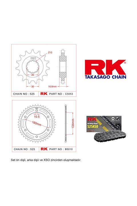 RK Honda Cbr 600 F Rk Zincir Dişli Set 525 So O-Ring 16/45T(2001-2007)