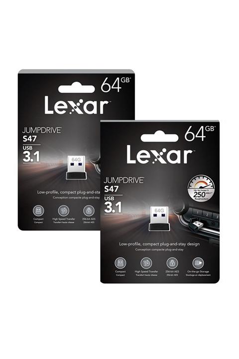 Lexar 64 Gb Jumpdrive S47 Usb 3.1 Flash Bellek 2li Paket