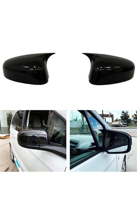 Carmind Ford Courier Uyumlu Batman Yarasa Ayna Kapağı Piano Black 2014-2017