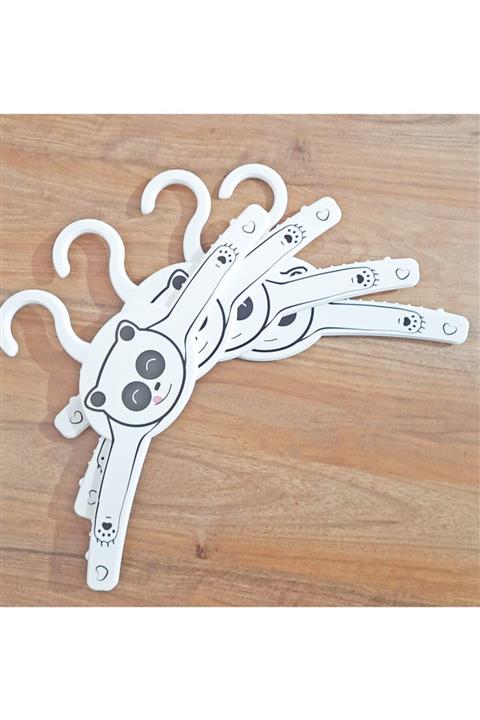 GÜVENÇ Çocuk Elbise Askısı Panda Desenli 4 Adet