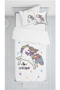 Consept Home Consepthome E032 Unicorn'lu Sadece Yatak Örtüsü 140x220