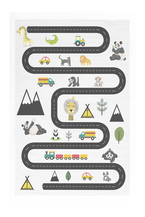 Meryemcee Home Çocuk Odası Park Beyaz Halı Örtüsü