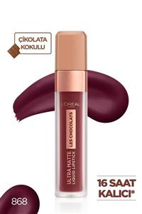 L'Oreal Paris Likit Mat Ruj - Les Chocolats Ultra Matte Liquid Lipstick 868 Cacao Rush 3600523643806