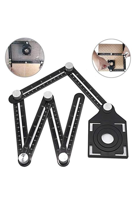 Rox Wood Fonksiyonlu Aluminyum Şablon Cetveli