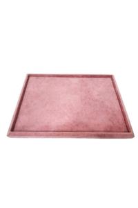 Aydın Decor Sertex Kumaşı Pembe Takı Servis Kutu Tabla (AYDINDECOR)