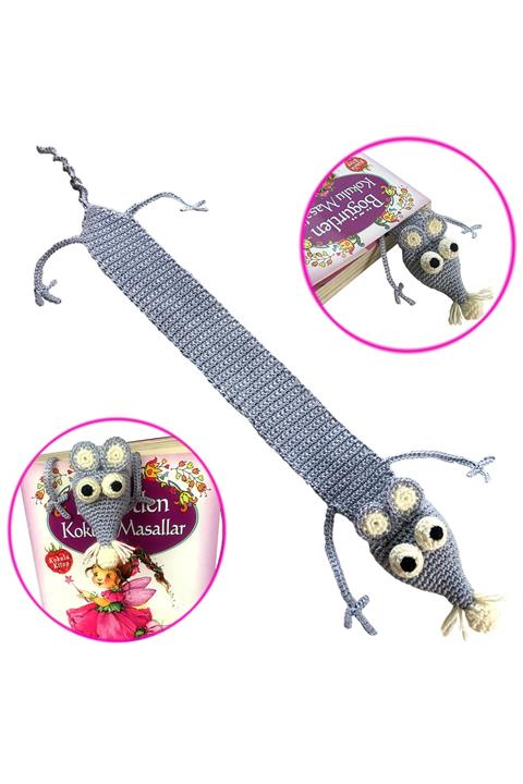 Binbir Trend El Örgüsü Fare Kitap Ayracı  33 cm