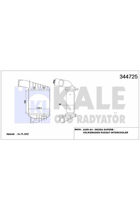 ÖZGÜÇYEDEK Turbo Radyatoru Passat 2,5tdı 9805 Audı A4 2,5tdı 9701 Superb 2,5tdı 0103
