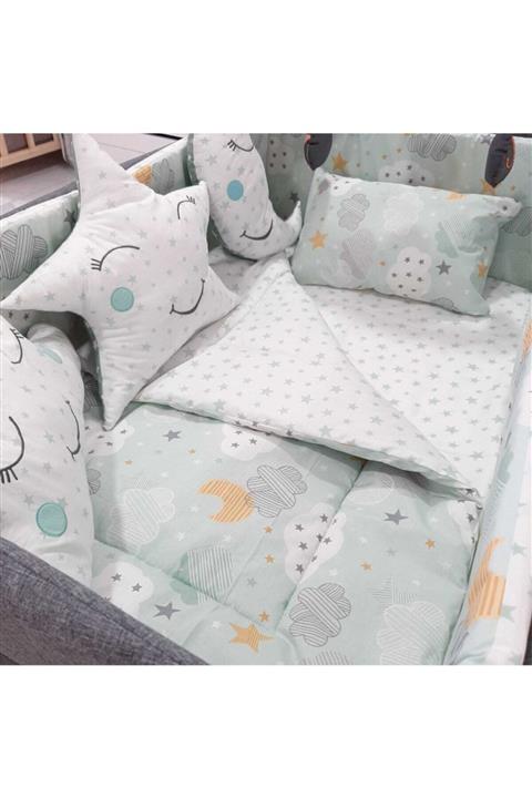 uykucubebe 70x120 Park Besik Uyku Seti 10 Parca Mint Yesili 4729 Kombin