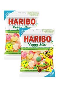 Haribo Vegan Yumuşak Şeker Jelibon Veggy Mix 80 Gr * 2 Kampanyalı 2'li Paket